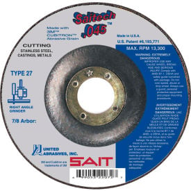 United Abrasives - Sait 22073 Depressed Center Wheel T27 5