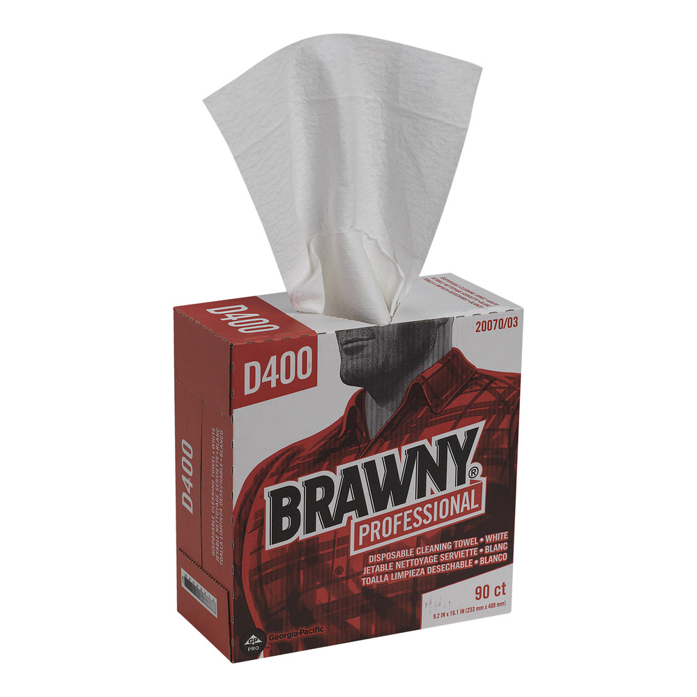 Brawny Professional D300 Disposable Cleaning Towels, 9-1/4in x 16in, 110 Towels Per Box, Case Of 10 Boxes MPN:20075-EA