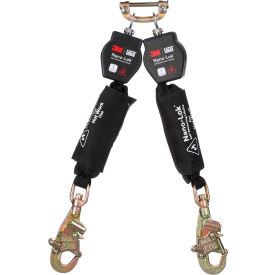 3M DBI-SALA Nano-Lok Twin-Leg Hot Work Self-Retracting Lifeline Web & Steel Swivel Snap Hook 6'L 3100566