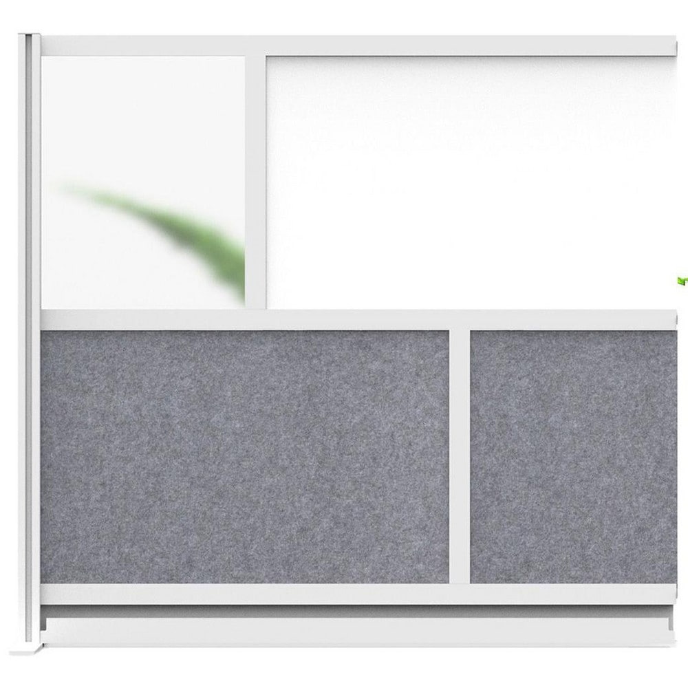 Office Cubicle Partitions, Office Cubicle Partition Type: Modular Wall Room Divider , Color: Gray, White, Frosted , Material: Aluminum  MPN:MW-5348-XWCG