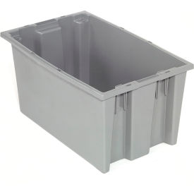 GoVets™ Stack and Nest Storage Container SNT200 No Lid 19-1/2 x 13-1/2 x 8 Gray - Pkg Qty 6 313GY274