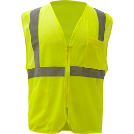 GSS Safety 1001 Standard Class 2 Mesh Zipper Safety Vest Lime 3XL 1001-3XL