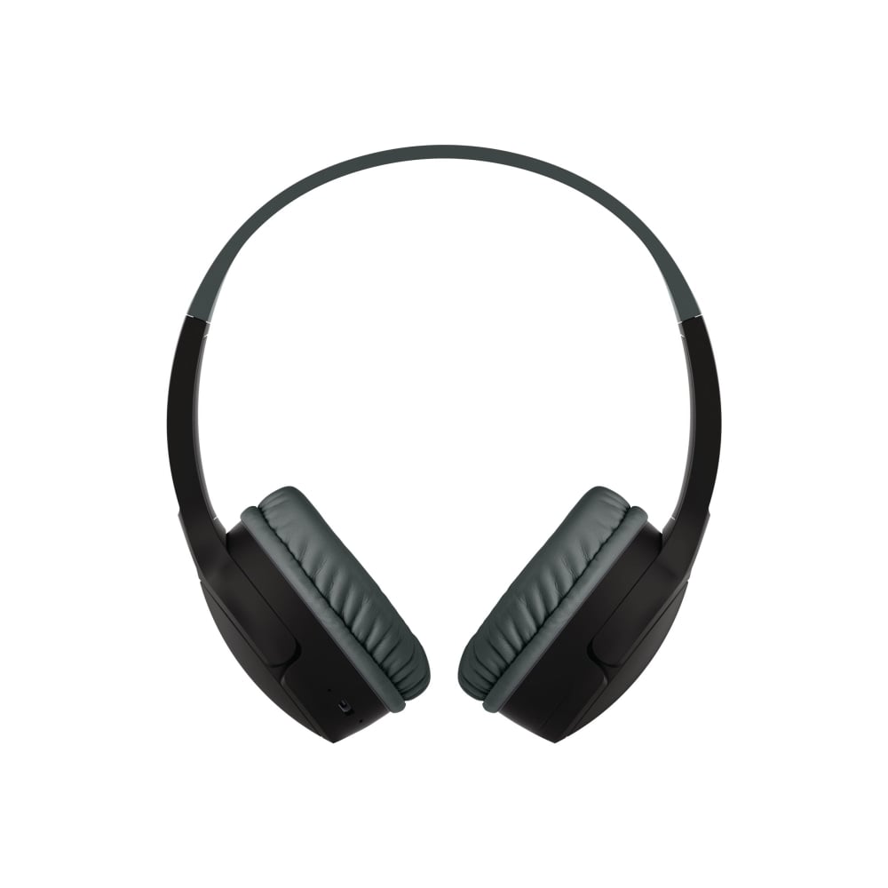 Belkin SOUNDFORM Mini Wired On-Ear Headphone for Kids - Stereo - Mini-phone (3.5mm) - Wired - Over-the-head - Binaural - Circumaural - 4 ft Cable - Black (Min Order Qty 2) MPN:AUD004BTBK