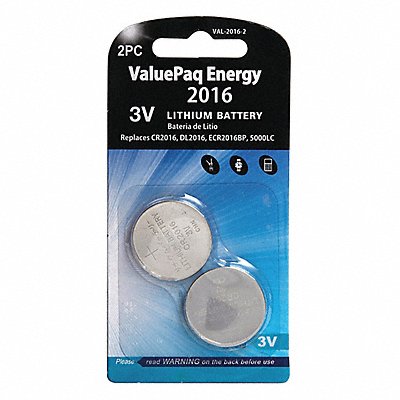 Battery 3V Lithium CR Dantona 2 Pack MPN:VAL-2016-2