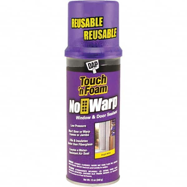 Window & Door Sealant: 12 oz Aerosol, White, Polyurethane MPN:04000