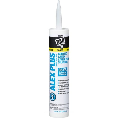 Caulk: 10.1 oz Cartridge, Clear, Acrylic & Latex MPN:7079818156