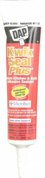 Caulk: 5.5 oz Tube, White, Acrylic & Latex MPN:7079818526