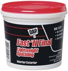 Drywall & Hard Surface Compounds, Product Type: Drywall/Plaster Repair , Container Size: 1/2 pt, 8 oz  MPN:7079812140