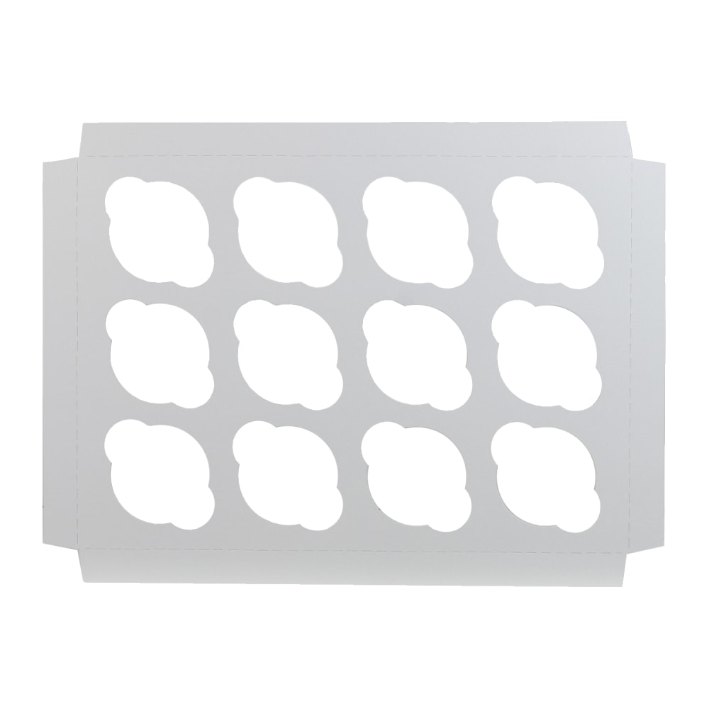 BOXit Corporation Cupcake Inserts, 12-Compartment, 14in x 10in, White, Pack Of 100 MPN:1410CI261