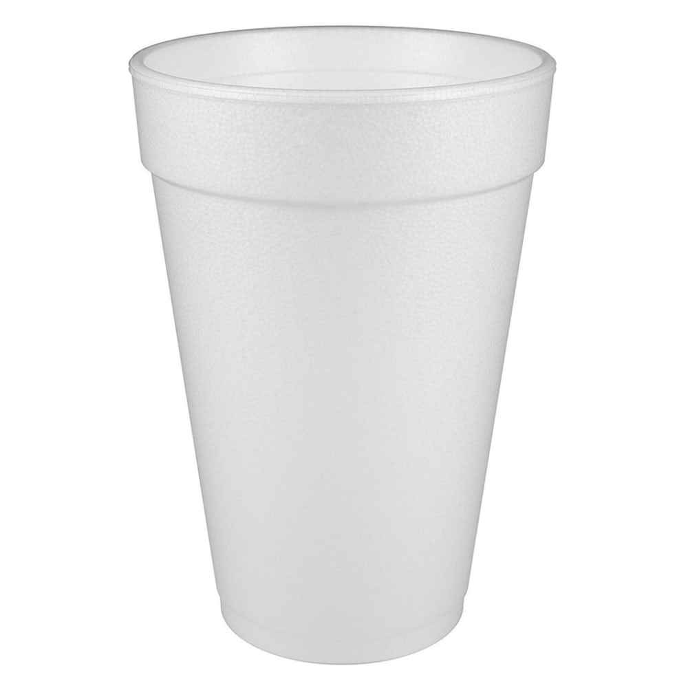 Dart Insulated Foam Drinking Cups, White, 16 Oz, Box Of 1,000 Cups MPN:16J16