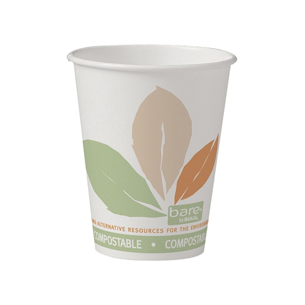 Solo Cup Bare 100% Recycled PLA Lined Paper Hot Cups, 8 Oz., Case Of 1,000 MPN:378PLA-J7234