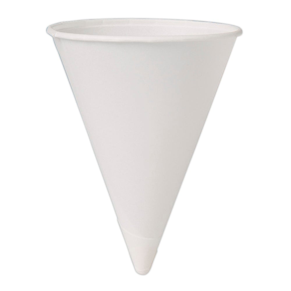 Solo Cup Paper Cone Water Cups, White, 4 Oz, Bag Of 200 Cups (Min Order Qty 14) MPN:4BR