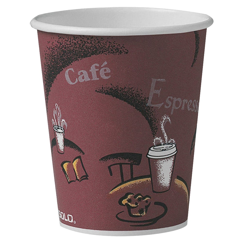 Solo Cup Paper Hot Cups, 10 Oz., Maroon, Carton Of 300 (Min Order Qty 2) MPN:OF10BI0041