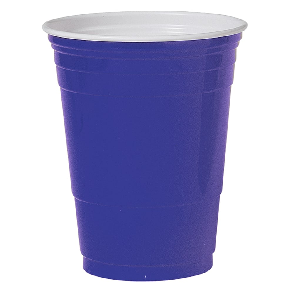 Solo Cup Plastic Party Cups, 16 Oz, Blue, Box Of 50 Cups (Min Order Qty 3) MPN:P16B