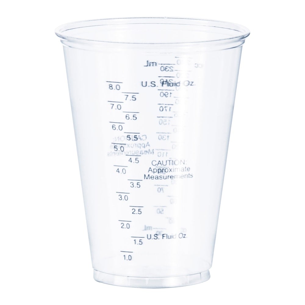 Solo Cup Ultra Clear 10 oz Graduated Medical Cups - 50.0 / Bag - 20 / Carton - Clear - Polyethylene Terephthalate (PET) - Measuring, Medicine, Medical, Dental MPN:SCCTP10DGM