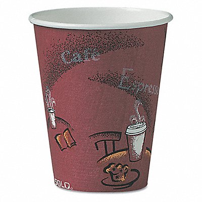 Hot Cups Maroon Paper 8 oz PK500 MPN:SCCOF8BI0041