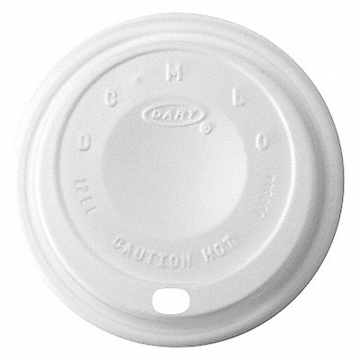 Disp Hot Cup Lid 10oz-14 oz White PK1000 MPN:12EL