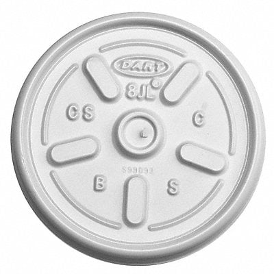 Disp Hot Cup Lid 8 oz-10 oz White PK1000 MPN:8JL