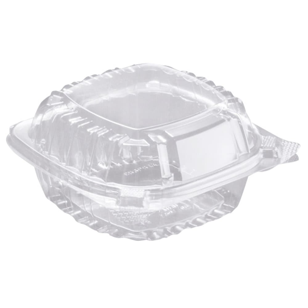 Dart Hinge Sandwich Containers, 5 1/2inH x 5 1/2inW x 2 5/8inD, Clear, Pack Of 500 MPN:C53PST