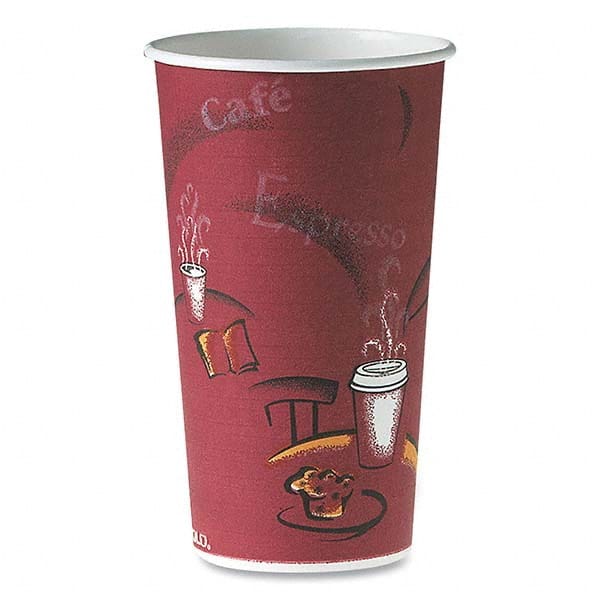 Polycoated Hot Paper Cups, 20 oz, Bistro Design, 600/Carton MPN:SCC420SI