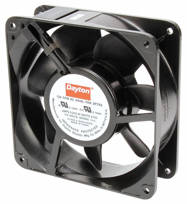 Axial Fan Square 4-11/16 H 124/112 CFM MPN:2RTK6