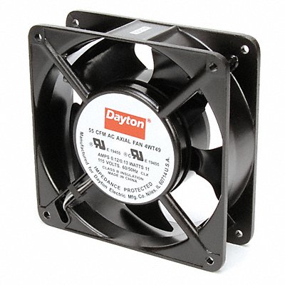 Axial Fan Square 4-11/16 H 55/72 CFM MPN:4WT49