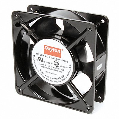 Axial Fan Square 4-11/16 H 117/97 CFM MPN:6KD75