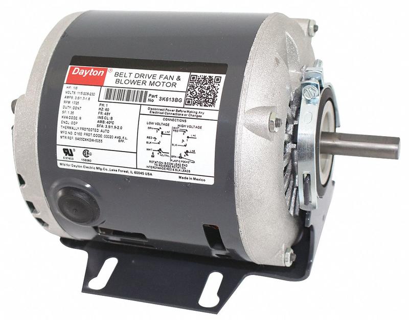 Motor 1/6 HP 1725 rpm 48 115/208-230V MPN:3K613