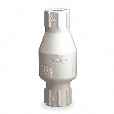 Spring Check Valve PVC 1/2 FNPT MPN:4RG64