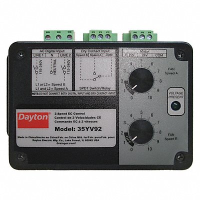 Speed Control 2-Speed 115/230V 0.5/0.25A MPN:35YV92