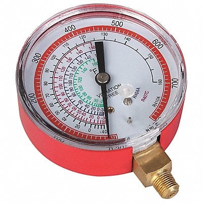 Gauge 2-3/4 In Dia High Side Red 800 psi MPN:4PDK5