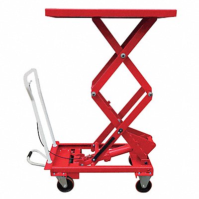 Scissor Lift Cart 660 lb Steel Fixed MPN:33W295