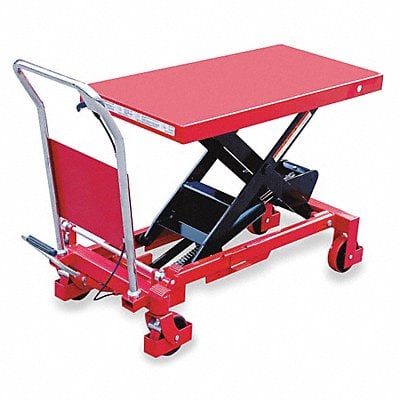 Scissor Lift Cart 2000 lb Steel Fixed MPN:6W804