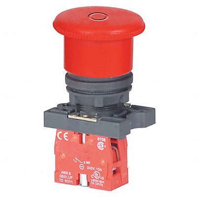 E-Stop Push Button Non-Ill 22mm 1NC Red MPN:30G248