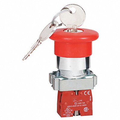 Emergency Stop Push Button Chrome Red MPN:30G257