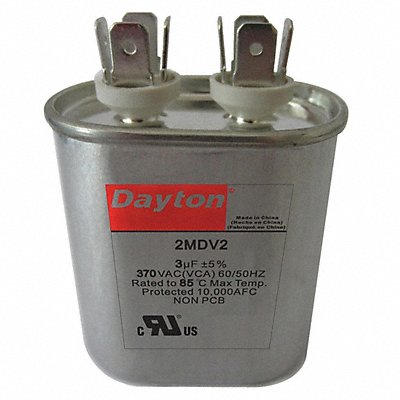 Motor Run Capacitor 3 MFD 2 11/16  H MPN:2MDV2