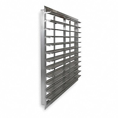 Exhaust Shutter dbl Panel 48 In Aluminum MPN:2FTX3