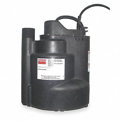 HP 1/4 Sump Pump Vertical Float MPN:3YU57