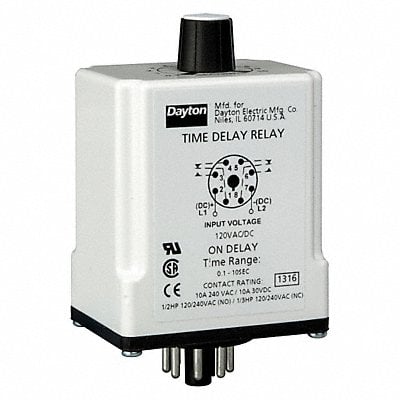 H7813 Time Delay Relay 120VAC 10A DPDT 9 Sec. MPN:1EGB8