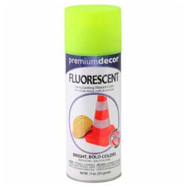 Premium Dcor Fluorescent Fast Drying Enamel 12 oz. Aerosol Can Bright Yellow Flat - 641381 641381