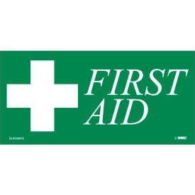 First Aid Label - Green GLO256073