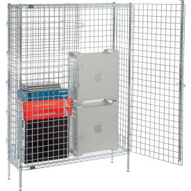 Nexel® 1-Tier 2 Door Security Wire Shelving Unit 1 Shelf 48