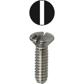 L.H.Dottie® Oval Head Wall Plate Screw Slotted Stainless Steel #6-32 x 1/2