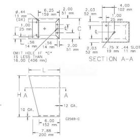 Hoffman ECNSM6 Fastener Qty 8 M6x16 Fits 9mm Sq Holes ECNSM6