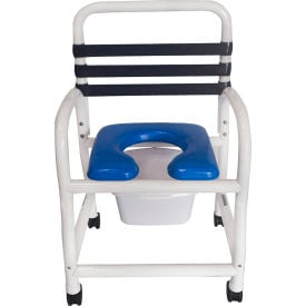 Mor Medical International™ Deluxe Shower Commode Chair Removable Soft Seat 385 lb. Capacity DNE-385-3TWL