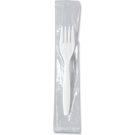 SOLO® Regal Mediumweight Individually Wrapped Forks Polypropylene White 1000/Carton MOW1-0007