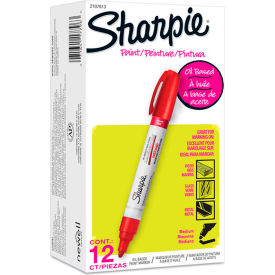 Sharpie® Paint Marker Oil Based Medium Red Ink Dozen 2107613