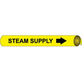 NMC™ Precoiled & Strap-On Pipe Marker Steam Supply Fits Over 10