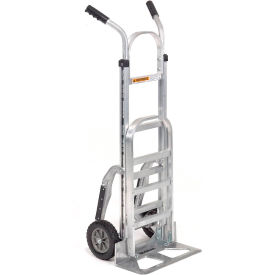 GoVets™ Aluminum Hand Truck - Double Handle - Mold-On Rubber Wheels 260168