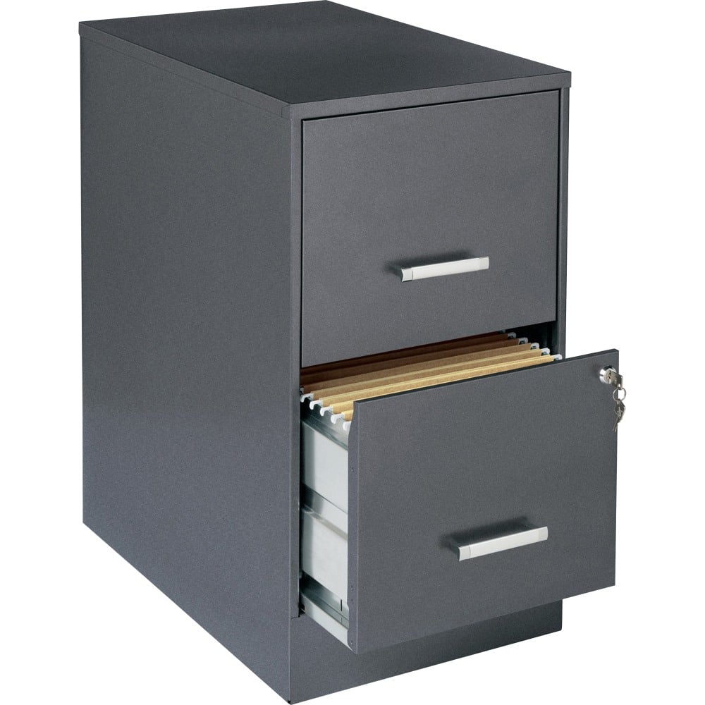 NuSparc 22in 2-Drawer File Cabinet - 14.3in x 22in x 26.7in - Metallic Charcoal MPN:VF222AAML